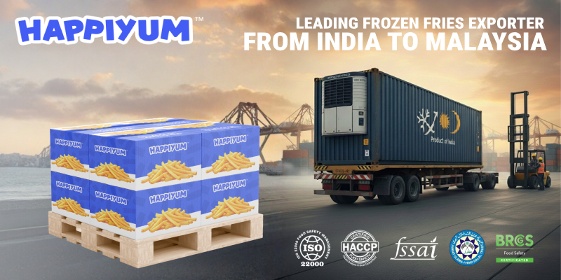 Leading Frozen Fries Exporter From India to Malaysia